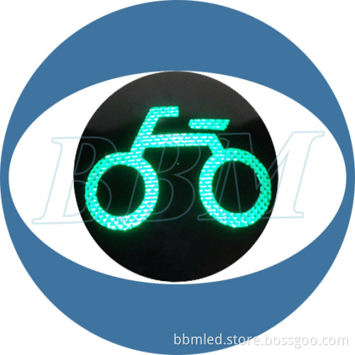 300mm Green Bicycle LED Traffic Light Module with High Flux